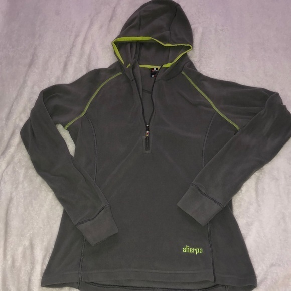 Sherpa Fleece Half‎ Zip Gray Small Athletic Top - Picture 1 of 8